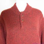 NEW L.L.Bean women's 100% wool rusty red sweater with stand collar, size Large Red Photo 4