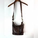 Coach Chelsea Lace Duffle Crossbody Dark Brown Grommet Leather Bag Photo 4