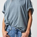 Free People NWOT We the Free Nina Tee - blue mirage gray - Medium Photo 0