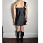 Forever 21  Satiny Black Mini Dress with Cream Bow Size M NWT Photo 1