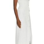 MARIANNA SENCHINA Diana Dress in White Medium New Womens Tweed Midi Photo 9