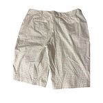 IZOD 2 Pair Womens XFG Stretch Gold Shorts Geometric Brown Blue 12" Inseam Sz 16 Photo 8