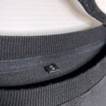 Black Ribbed Trim Crewneck Pullover Photo 2