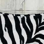 Talbots Skirt Womens 4 Petite Black White Zebra Animal Print Lined Zip Back Photo 3