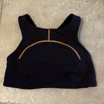 Lululemon Tough Train High-Neck Sports Bra Black Orange Soda Sz 10 Photo 5