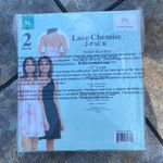 Flora Nikrooz 2-Pack V-Neck Lightweight Soft Lace Trim Chemise XL Navy Floral Photo 9