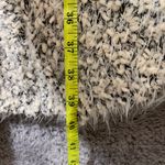 Alya  Women’s Long Open Front Cardigan Size S Gray Black Fuzzy Knit Pockets Style Photo 4