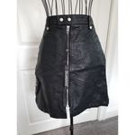 BLANK NYC Black Faux Pebbled Leather Moto Mini Skirt (Sweet Talker) Womens Sz 27 Photo 1
