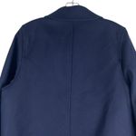 J.Crew Wool Blend Melton Boyfriend Coat One Button Navy Blue Size 12 Photo 6