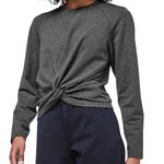 Lululemon Tuck & Gather Pullover Sweatshirt Heathered Mod Black Size M Photo 2