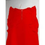 Mystree  Orange Embroidered Flutter Sleeve Blouse S Corporate Siren Dopamine Twee Photo 6