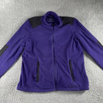 LL Bean Jacket Women Large Fleece Full Zip Polartec Wind Pro Outdoor Purple Photo 0