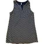 Pink Blush Maternity Print Sleeveless Shift Dress Blue Knee Length Pockets L‎ Photo 1