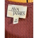 Ava James  mauve waffle knit sleeveless plus size blouse size 2X spring nwt (0427 Photo 1