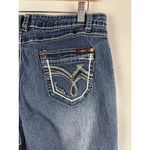 Angels Womens Mid Rise Straight Leg Jeans Size 10 Ramie Blend Blue Denim Photo 5