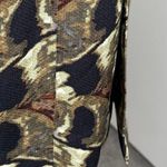 Etcetera Brown Abstract Pattern Wool Silk Straight Pencil Skirt Belt Loops XS Photo 3