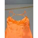 ZARA  NWT Orange Slip Mini Dress Large Spaghetti Strap Backless Party HoCo Skimpy Photo 4