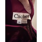 Vintage Y2K Cachet Burgundy Velvet Satin Dress Size 10 USA Romantic Gothic Red Photo 5
