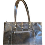 Myra TRAX Tote Bag 100% Leather Brown Purse Laptop School Sturdy Distressed Photo 0