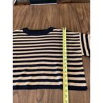 Beach Riot Ava Pullover Stripes Cropped Metallic Gold Acrylic lounge Sweater XL Photo 6