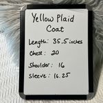 Yellow Brown Plaid Winter Coat Hooded Womens Photo 13