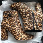 Ann Taylor  Animal Print Stacked Heel Booties Photo 0