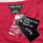 City Chic NWT Size XS/14 Currant Red Embellished True Wrap Blouse Top Photo 4