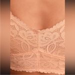 Free People  Galloon Lace Racerback Bralette Ivory Lace No Wire Size Medium Photo 5