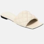 Bottega Veneta 🆕 Womens 41 Quilted Leather Sandals Slides Shoes Square Toe NEW Photo 1
