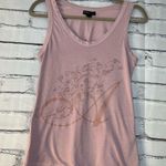 ZARA  Pastel Pink Graphic Sleeveless Tank Top Crew Loose Fit Summer Shirt SZ M Photo 3