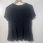 Banana Republic Top Womens Medium Short Sleeve Seams Soft Solid Modal Flare Hem Photo 2