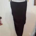 Free People  GRAY TAUPE XS ASYMMETRICAL SKIRT SIDE RUCHING Photo 7