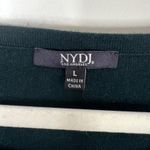 NYDJ Long Sleeve Split Back Slight Boatneck Soft Comfy Sweater Ribbed Detail Lg Photo 5