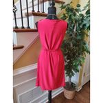Dana Buchman  Women's size XS Red Geo Sleeveless Belted Dress Photo 6