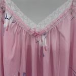 Odyssey by Avon Pink floral Lace Trim slip nightie and matching Robe S vintage Photo 7