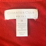 Charter Club  Top 1X Sparkling Red Sleeveless Cowl Neck Drape Blouse Photo 1