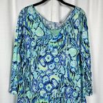 Lilly Pulitzer  Marlowe 3/4 Sleeve Dress in Indigo Sunset Sz.XL Photo 3