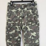 Anthropologie  Wanderer Camo Cargo Pants Women's 28 Green Relaxed Fit Boho Linen Photo 7