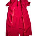 Vintage J. Taylor Red Dress Double Breasted Blazer Style Fitted Bodice Collar Size 6 Photo 2