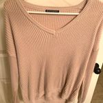 Brandy Melville Light Pink V Neck Sweater  Photo 0