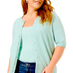 Torrid Size 1: Everyday Soft Cardigan Short Sleeve Crewneck Sweater Photo 0