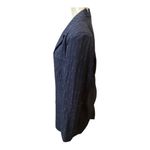 Steve Madden  Women's M Imaan Blazer Navy Blue Pinstripe Office Contemporary New Photo 4