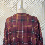 ZARA  Dress Plaid Oversized Short Sleeve T-Shirt Red‎ Check Dress Size Medium Photo 9