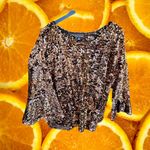 Bold Elements  Bronze Sequin Scoop Neck‎ Blouse Size 2XL Photo 1