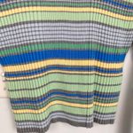 Valerie Stevens Y2K Women M Petite FLAW Multicolor Stripe Ribbed Turtleneck Slim Photo 9