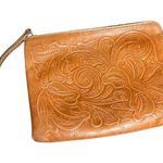 Patricia Nash  CASSINI BURNISHED TOOLED Wristlet Brown Leather Bag Purse Boho Photo 0