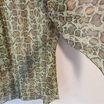 Honeyme  Curvy Snake Print Chiffon Cardigan Wrap Longline Open Front Size Large Photo 3