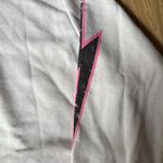 Z Supply Women's Cream Sweatshirt with Pink and Black Lightning Bolt Photo 1