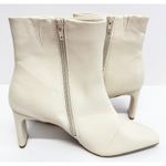 Alfani  Boots Size 11 Cream Square Toe Block Heel Faux Leather Rubber Sole Photo 6