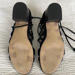 Madden Girl  strappy black sandals with tassels and chunky heel 7 Photo 5